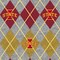 Sykel Enterprises-Iowa State University Fleece Fabric-Iowa State Cyclones Heather Argyle Fleece Blanket Fabric-Sold by the yard